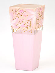 Pink Trapeze Glass Vase