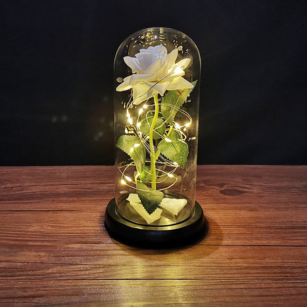 LED Enchanted Galaxy Rose Eternal 24K Gold Foil Flower