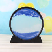 7/12inch Moving Sand Art Picture Round Glass 3D Sand Painting