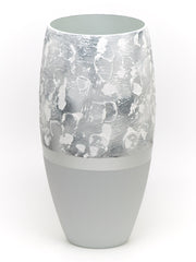 Handpainted Glass Vase for Flowers Marble imitation