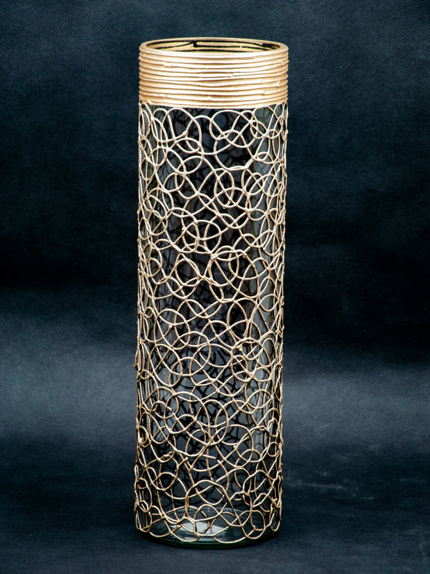 Gold infinity decorated vase