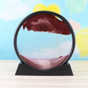 7/12inch Moving Sand Art Picture Round Glass 3D Sand Painting