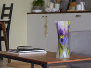 Violet Painted Art Glass Vase