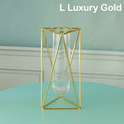 Creative golden Glass Vase