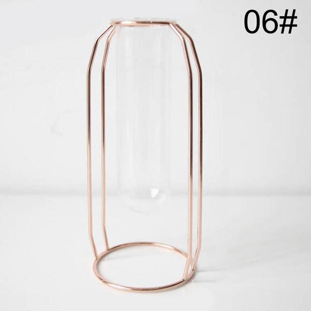 Simple Golden Glass Vase