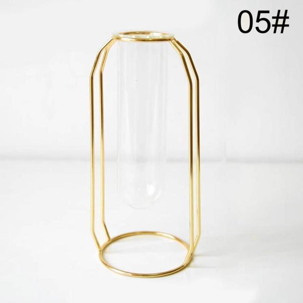 Simple Golden Glass Vase