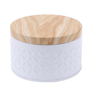 Round Wood Storage Box