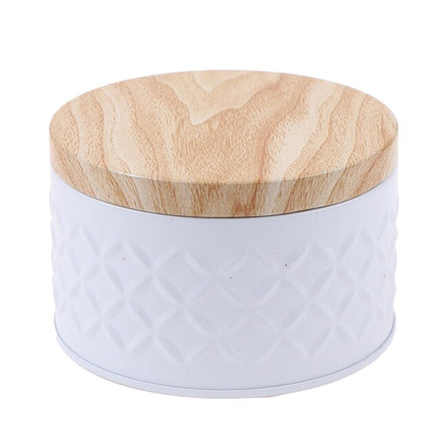 Round Wood Storage Box