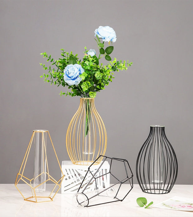 Simple Golden Glass Vase