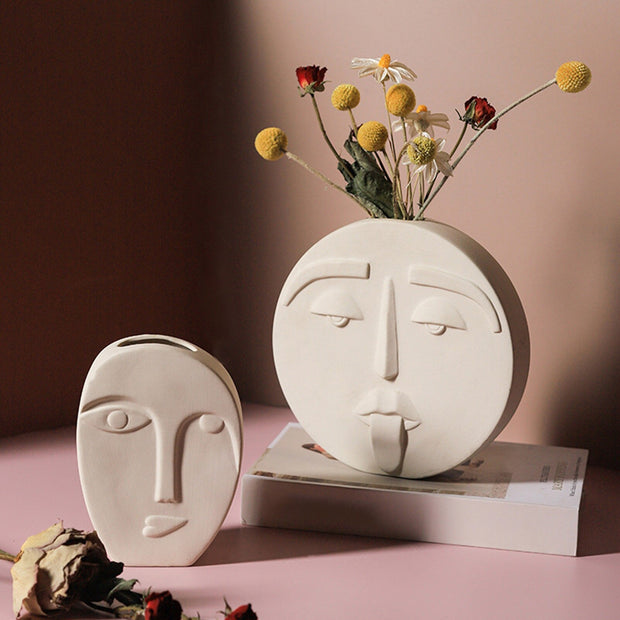 Human Face Expression Plant Pots