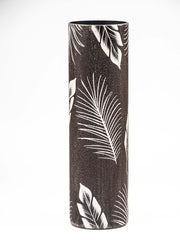 Tropical leaves decorated vase