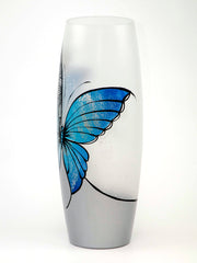 Blue butterfly floor Vase