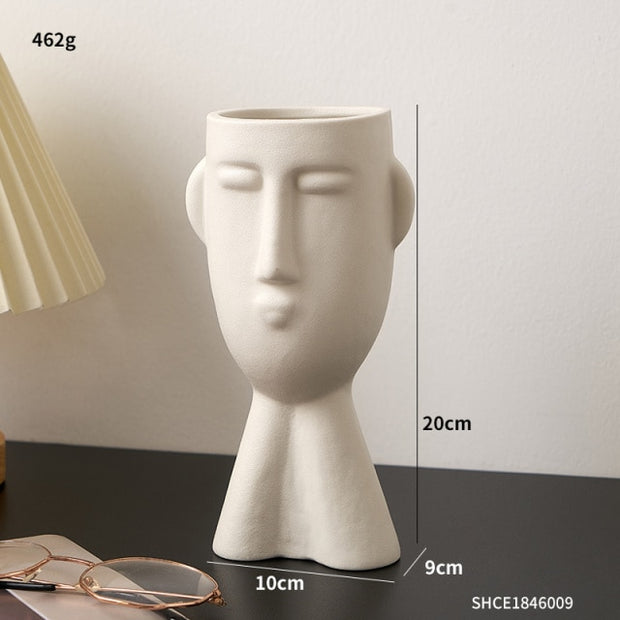 Human Head Glass Vase