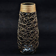 Gold painted curves wavy Vase