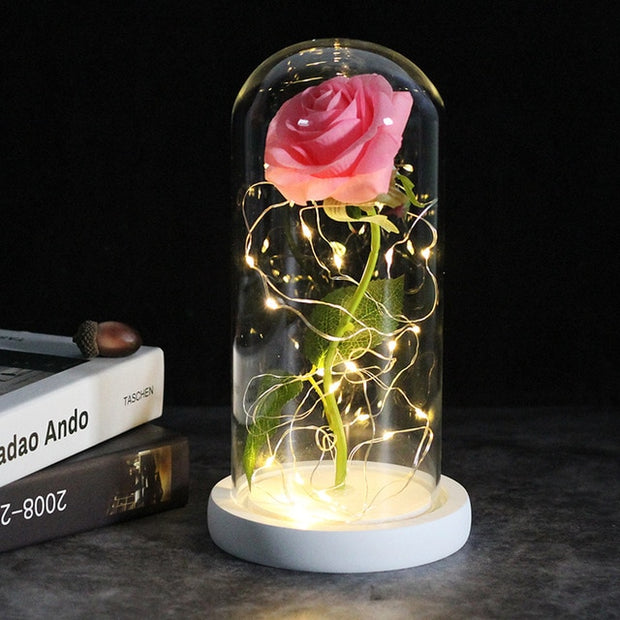 Enchanted Glass Rose Decoration