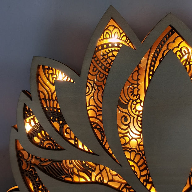 Lotus Flower Wall Hanging Light