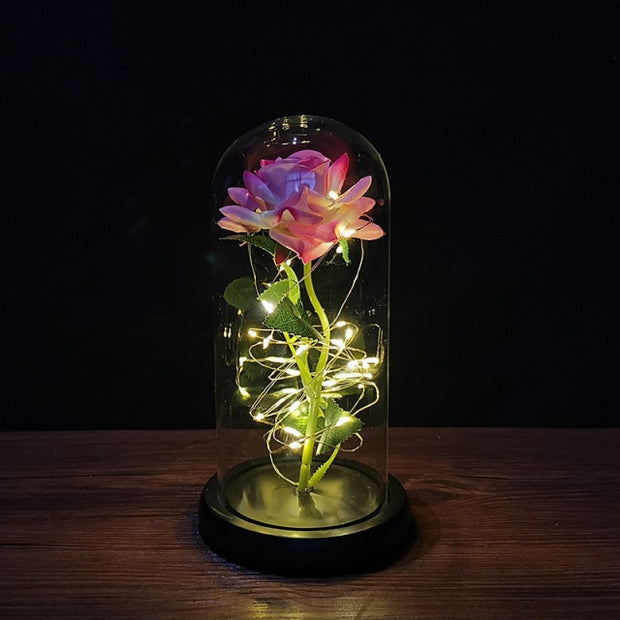 LED Enchanted Galaxy Rose Eternal 24K Gold Foil Flower