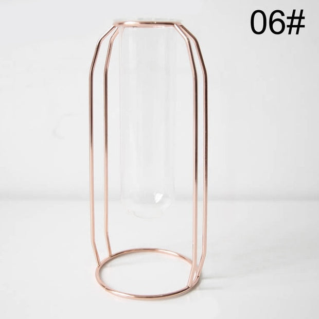 Creative golden Glass Vase