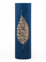 Gold leaf decorated glass vase