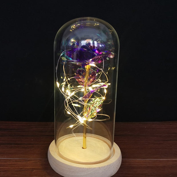 LED Enchanted Galaxy Rose Eternal 24K Gold Foil Flower