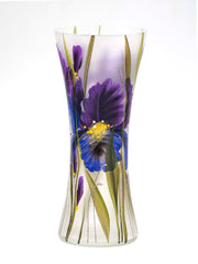 Violet Painted Art Glass Vase