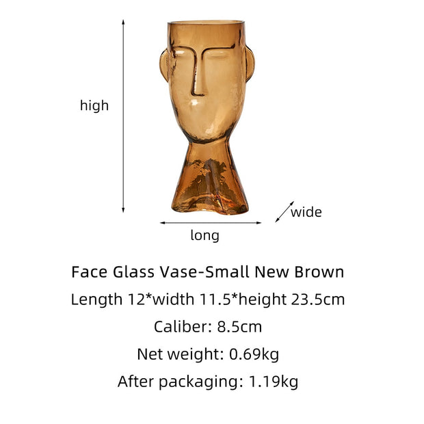 Human Head Glass Vase