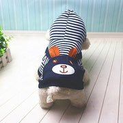 Hoodie Style Striped Dog Winter Clothes