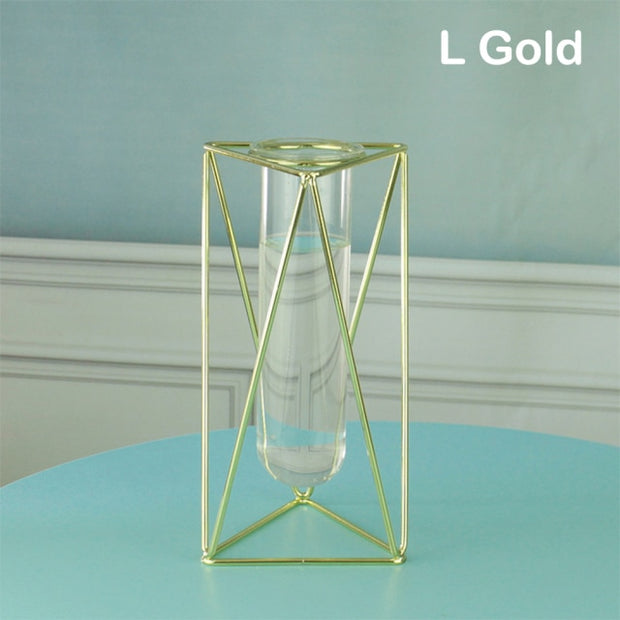 Creative golden Glass Vase