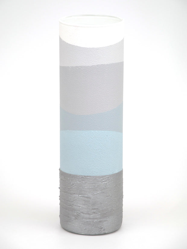 Light Blue Handpainted Glass Vase