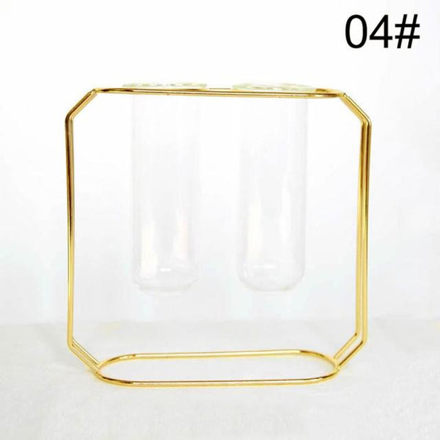 Simple Golden Glass Vase