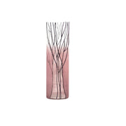 Tree on pink | Art decorated glass vase