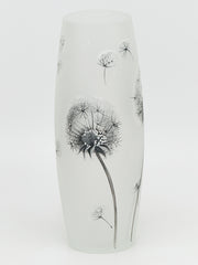 Dandelion Handpainted Glass Vase