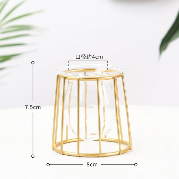 Simple Golden Glass Vase