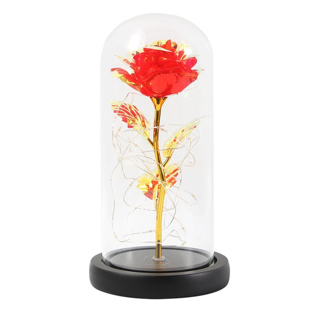 Enchanted Glass Rose Decoration