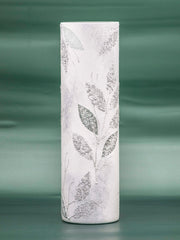 Silver leaves | Handmade art glass vase