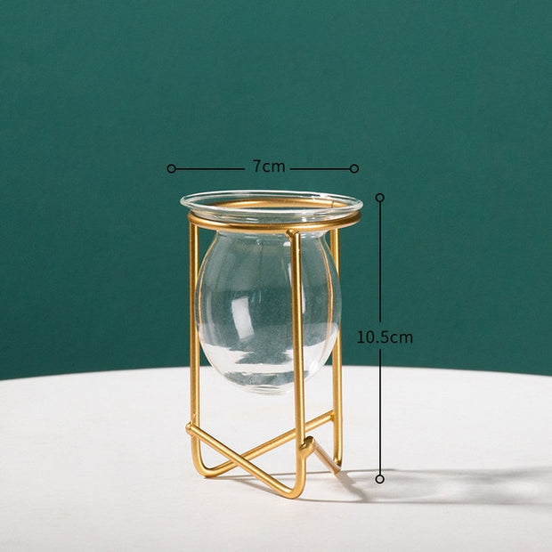 Creative golden Glass Vase