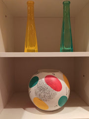 Multi Color Handpainted Glass Vase