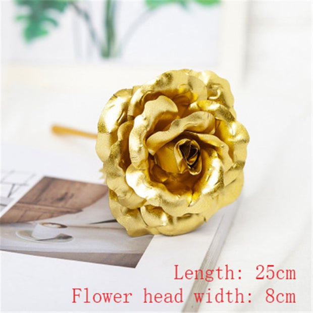 LED Enchanted Galaxy Rose Eternal 24K Gold Foil Flower