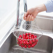 Foldable Steam Rinse Fry Strainer Basket