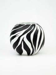 Zebra Design Handpainted Glass Vase