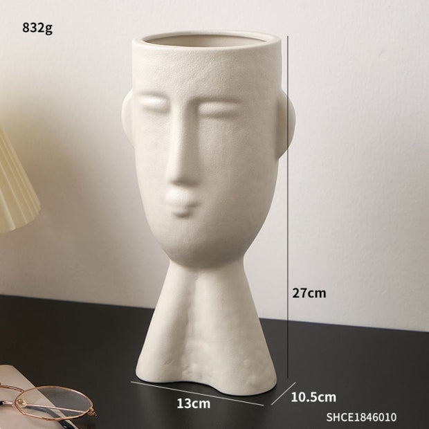 Human Head Glass Vase