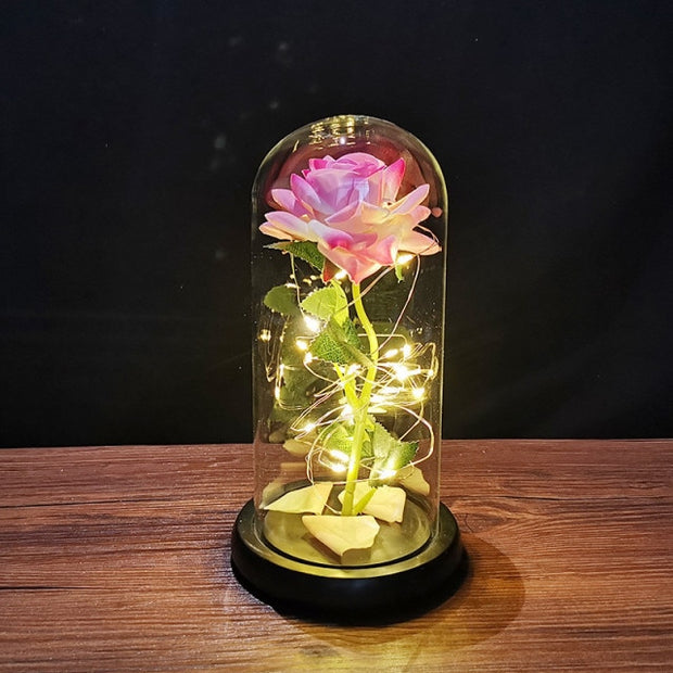 LED Enchanted Galaxy Rose Eternal 24K Gold Foil Flower