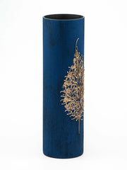 Gold leaf decorated glass vase